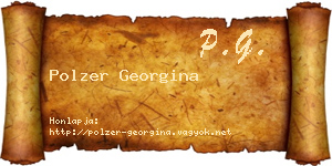 Polzer Georgina névjegykártya